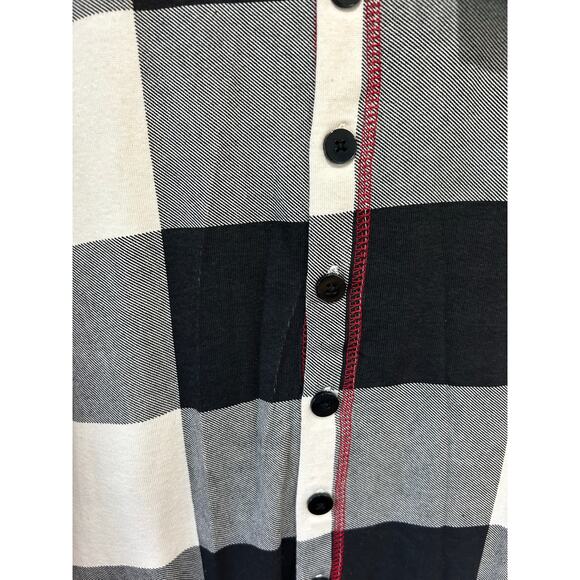 Lazy One Flapjacks Onesie Long john unisex adult size M NWT plaid lounge sleep - Picture 4 of 10